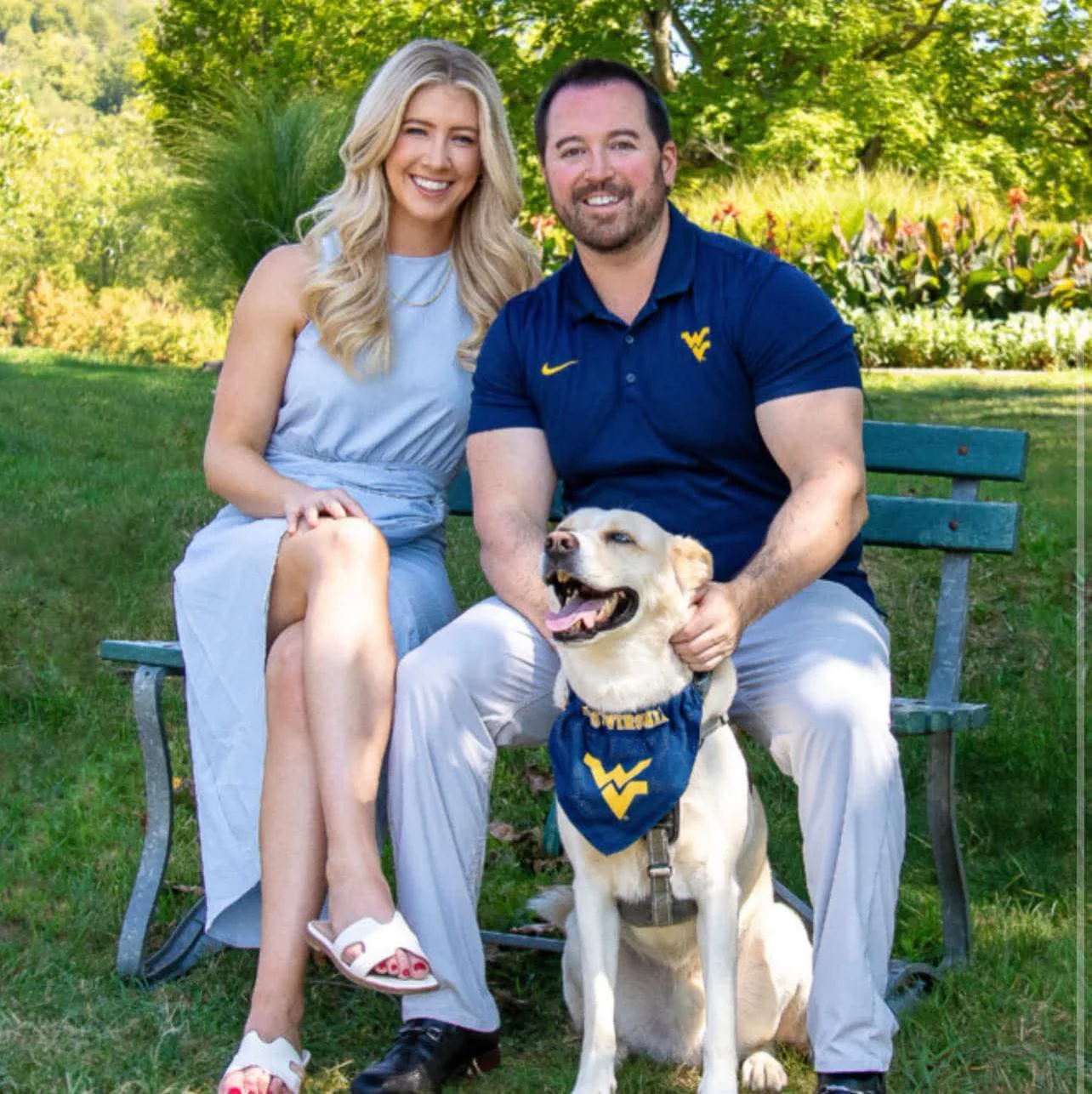 Shawn Fluharty with Adrienne Robbins and their dog Bluto